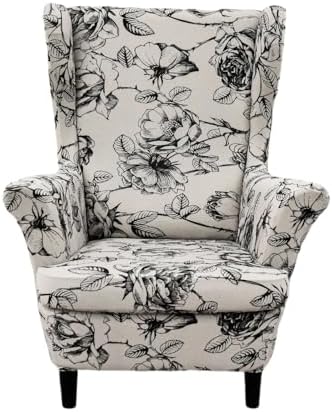 NILUOH Wingback Chair Covers 2-Piece, Armchair Slipcovers for Living Room
