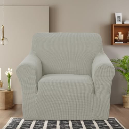 U-NICE HOME Stretch Recliner Chair Cover Armchair Slipcover, Taupe