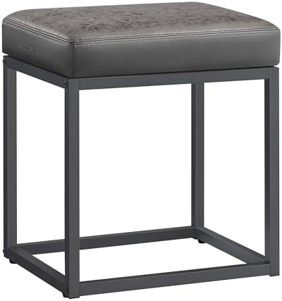 SONGMICS HOME Ottoman, Square Coffee Table, Reversible Top, Steel Frame
