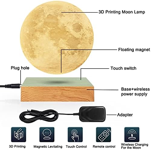 Levitating Moon Lamp- Energy Efficient for Home Office Decor, Floating Magic Desk Lamp or Night Light