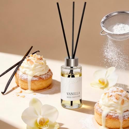Reed Diffuser Set, Jasmine, Lavender & Vanilla, Oil Diffusers with 15 Reeds