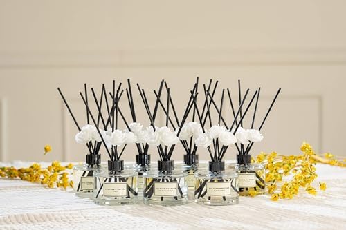 CULTURE & NATURE Reed Diffuser Set 6.7oz (200ml) Lime Basil Mandarin Scented Diffuser with Sticks Home Fragrance Reed Diffuser for Bathroom Shelf Decor