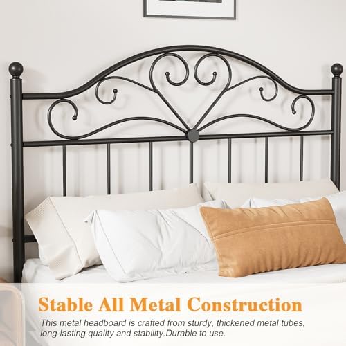 Vintage Headboard for Full Bed Frame, Metal Headboard Only Full Size