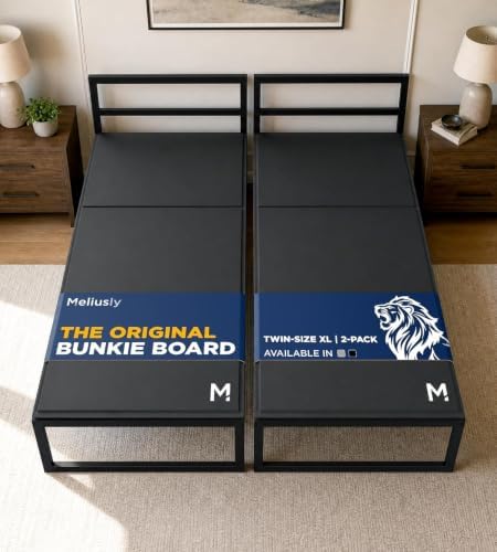 Original Bunkie Board Twin XL 2-Pack (38x79) - Under Bed Support, Black