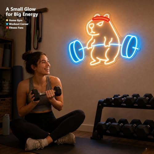 Capybara Neon Sign, LED Wall Light for Room