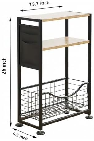 Skinny Side Table with Storage