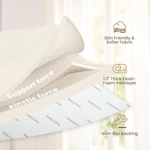 Baby Play Mat for Floor,1.3" Thick Elasti-Foam Large 59"×71" Playpen Mat,Non-Toxic Certified Water-Repellent Coral Velvet, Non-Slip Safe Crawling Mat for Tummy Time, Toddler & Infant(Cream)
