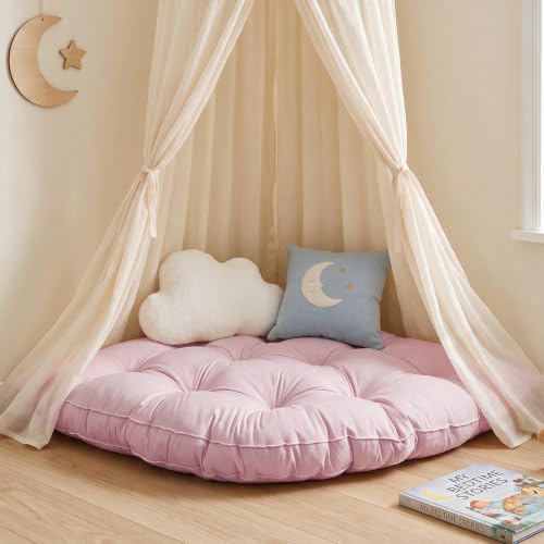 ShowyLive Large Corner Floor Cushion, 39.37" Radius Corner Kids Rug