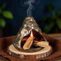 Black Gold Zongzi Shaped Clay Smudge Bowl,Ceramic Palo Santo & Sage Burner