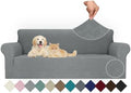 JIVINER Stretch Oversized Sofa Covers 1 Piece 4 Seater Couch Covers Jacquard Universal Sofa Slipcovers for Extra Large Funiture Protector for Kids, Pets (X Large, Light Gray Rhomb)