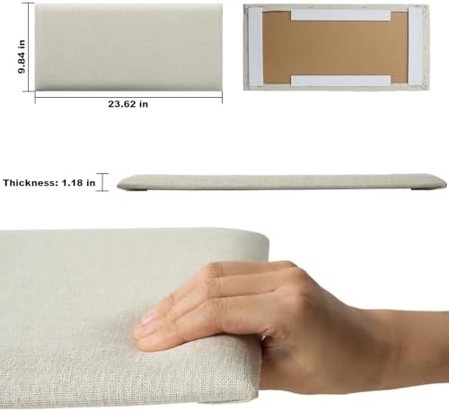 Linen Peel and Stick Headboard, Soundproof Anti-Collision Wall Panel