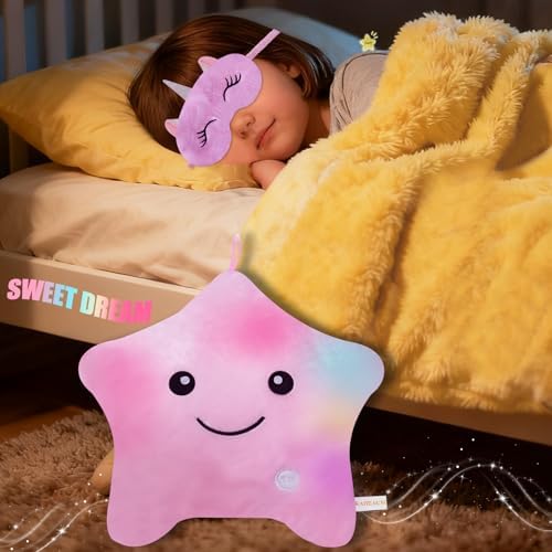 Throw Pillows for Bedroom Couch Living Room Decor Home Bed Sofa Chair Seat Christmas New Year Birthday, Soft Custom Decorative Plush Star Pillow Cover,Cute Pink Throw Pillow Sets