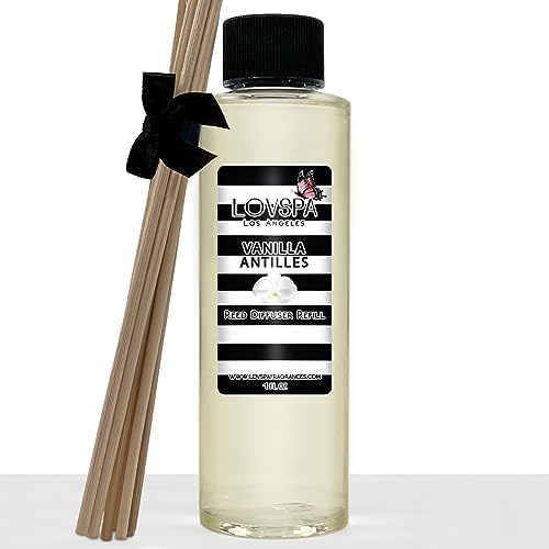 Vanilla Antilles Diffuser Oil - Luxury Essential Oils for Diffuser Refill & Air Freshener Room Spray - Long-Lasting & Natural Home Fragrance, Scented Oil for Diffusers, USA Made, 4oz