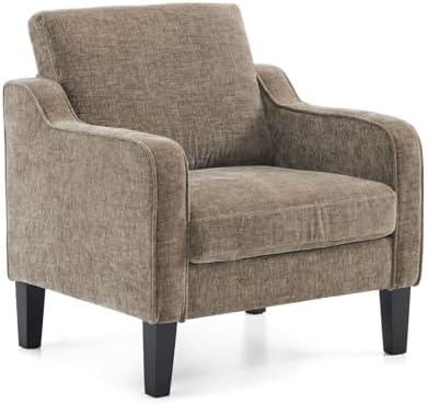 VINGLI Accent Chair, Chenille Upholstered Armchair, 380 LBS, Living Room