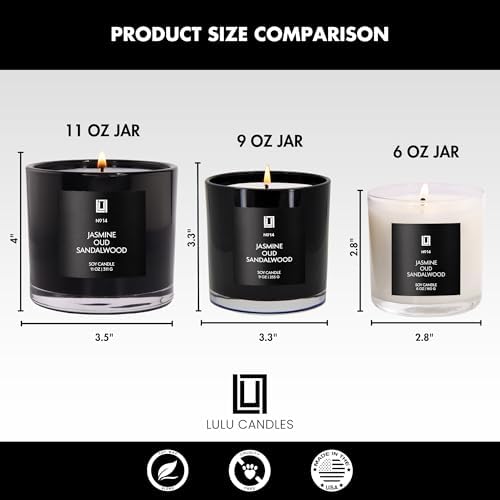 Lulu Candles | Tuberose & Gardenia | Luxury Scented Soy Jar Candle | Hand Poured in The USA | Highly Scented & Long Lasting (9 Oz.)