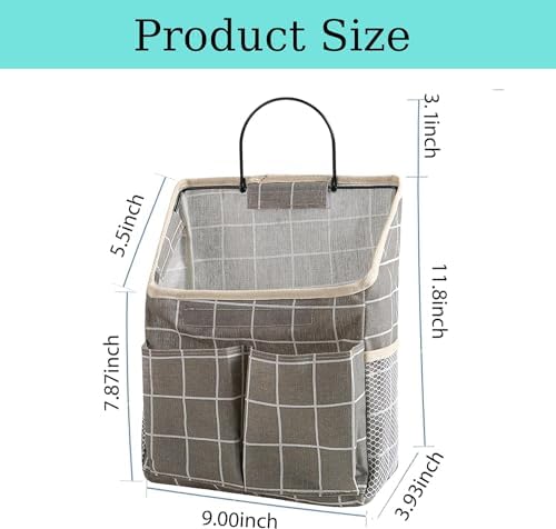 2Pcs Wall Hanging Storage Baskets with Pockets for Home & RV