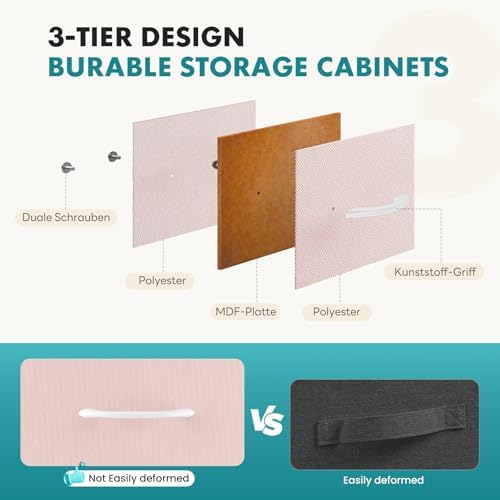 OLIXIS 9 Drawer Pink Dresser for Bedroom, Closet Organizers and Storage