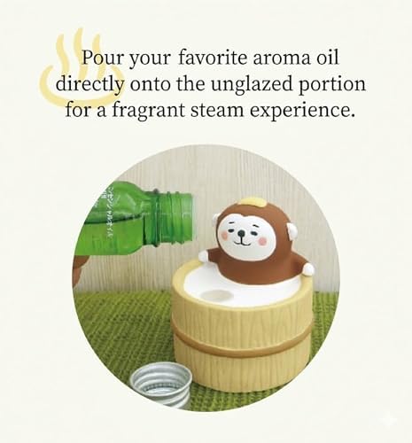 Passive Stone Diffuser, Cute Animal Series Aromatherapy Oil Diffuser for Tabletop Decor (1, Relaxed Shiba)