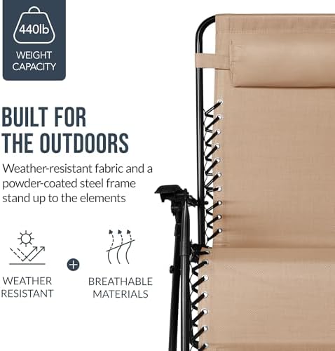 Best Choice Products Set of 2 Extra Wide Zero Gravity Chair Recliner