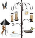YINGYM 6-Hook Bird Feeding Station Kit with Squirrel Baffle, 94 Inch