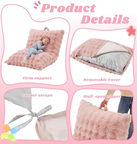 Hobestluk 3 in 1 Small Bean Bag Chair Comfortable Chair Floor Cushions