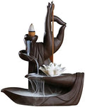 Comeon Backflow Incense Holder Burner Handmade Ceramic Lotus