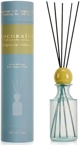 COCORRÍNA Reed Diffuser 8.5 oz Large Capacity Fresh Linen Scent