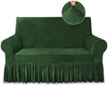 NICEEC Love Seat Couch Covers Loveseat Covers Universal Cover with Skirt