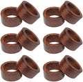 COTTON CRAFT Solid Wood Napkin Rings - Set of 12 Classic Napkin Rings