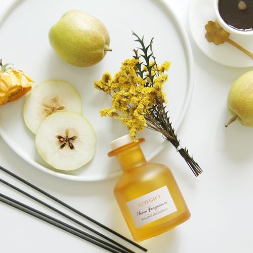 Reed Diffuser Set, Scent Diffuser with Sticks, Home Fragrance, Reed Diffuser for Bathroom, Shelf Decor, 4.06oz Pear Freesia