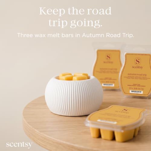 Scentsy Wax Melts, Autumn Road Trip 3 Bar Set, Paraffin Wax Cubes, 7.8 oz