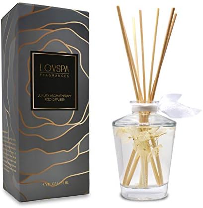 Reed Diffuser Set, Heavenly Southern Magnolia Scented Oil Diffuser with Sticks, Home Fragrance Accessories for Bathroom Shelf Decor, Aroma Diffusers for Home or Office Desk, USA Made