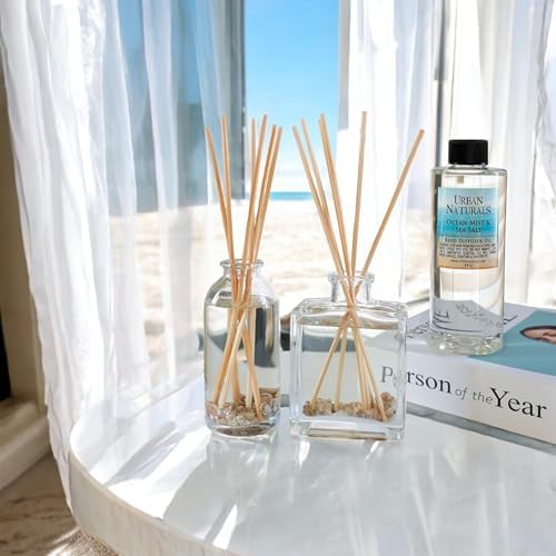 Urban Naturals Reed Diffuser Set, Ocean Mist & Sea Salt - Bathroom Décor