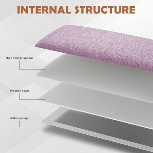 IFNOW Wall Mounted Headboard, Peel and Stick Panels, Dark Pink, Queen
