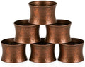 ITOS365 Handmade Round Hammered Antique Napkin Rings Holder for Dinning Table Parties Everyday, Set of 6