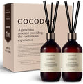 COCODOR Premium Reed Diffuser/Cypress /16.9oz /2 Pack/Large Capacity Fragrance Scent Oil Stick Diffuser Set for Bedroom Bathroom Home Décor