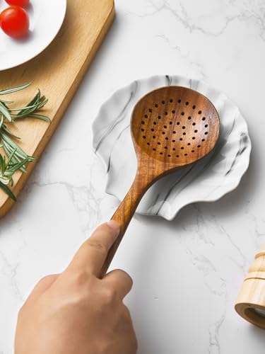 ABRUTY Spoon Rest for Stove Top, Ceramic Spoon Holder for Counter, Modern Farmhouse Decor Accessories for Spatula, Spoons or Tongs