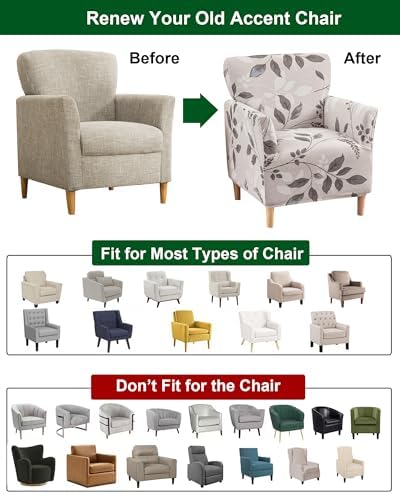 CRFATOP Accent Chair Cover, Stretch Armchair Slipcover for Living Room,19