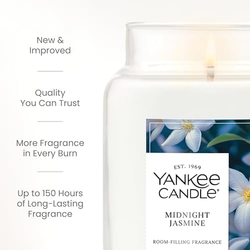 Yankee Candle Midnight Jasmine Scented Candle, 22oz Large Jar