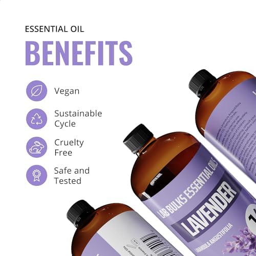 Lab Bulks Essential Oil Lavender 16 oz Bottle