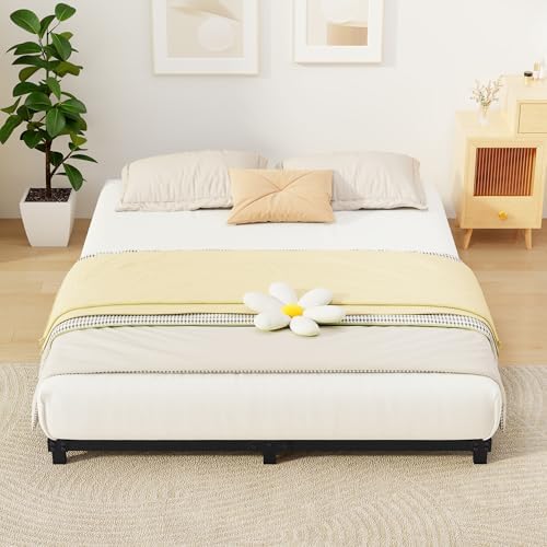 Full Size 4 Inch Metal Bed Frames Low Profile Heavy Duty Platform Bed