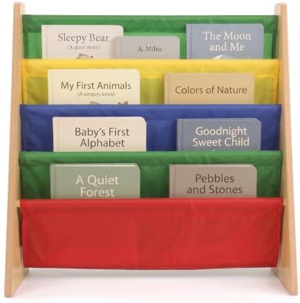Humble Crew Kids Bookshelf, Montessori Front Facing Toddler Bookcase 4 Tier