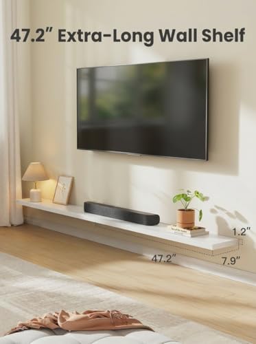 Amada 47.2" Floating Shelves for Wall Decor & Storage, Set of 3, White