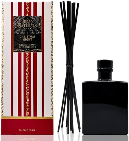 Urban Naturals Reed Diffuser Set, Christmas Night - Bathroom Shelf Décor