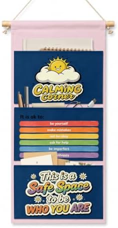 IAXIC Calm Corner Wall Organizer, Canvas Storage for Nursery Classroom