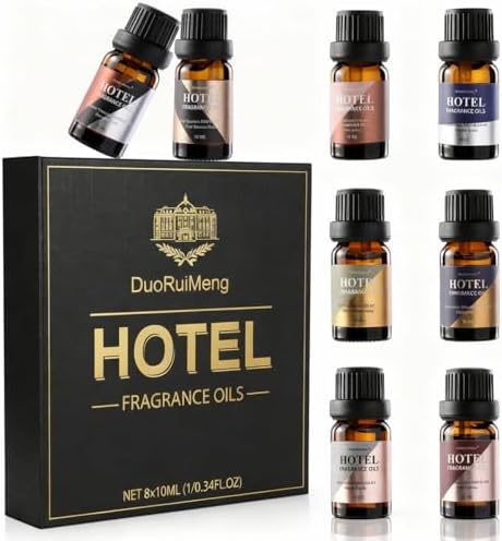 Hotel Diffuser Oil Gift Set - Inspired by 5-Star Hotel Scents - My Way,Ritz - C,White Tea,Baccarat,Four Seasons,Hilton,Beachfront Villa,Paris Coast, Fragrance Oil Set