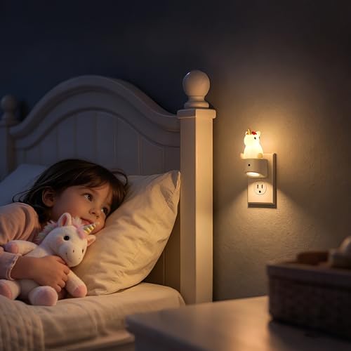 DORESshop Night Light for Kids,3D Cute Kids Night Light with Light Sensor