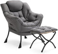 LITA Lazy Chair with Ottoman, Comfy Accent Reading Chair