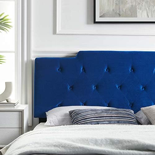 Modway MOD-6186-NAV Juliet Tufted King/California King Performance Velvet Headboard, Navy