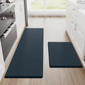 StepRite Kitchen Mats for Floor, 2-Piece Anti-Fatigue Rugs, Dark Charcoal